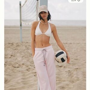 Anthropologie Light Pink Track Pants